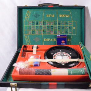 Vintage Portable Casino Roulette, Craps, Baccarat, Black Jack Vinyl Case
